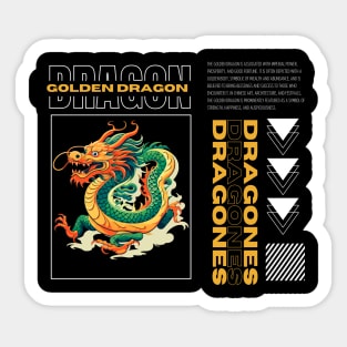 Golden dragon Year Sticker